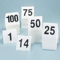 Table Numbers - Cards & Tents