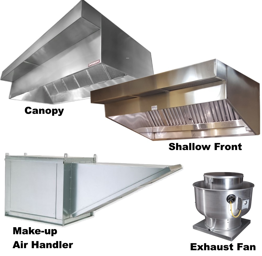 Vent Hoods with Exhaust Fan and Flashing