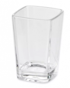 GET SW-1435-CL SAN Plastic Square Petite Dessert Glass / Shot Glass 3 oz. - Clear - 24/Case