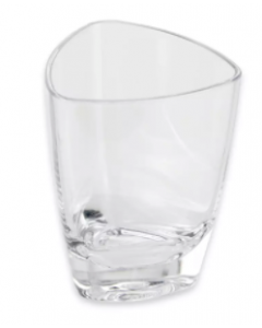 GET SW-1434-CL SAN Plastic Triangle Petite Dessert Glass / Shot Glass 3 oz. - Clear - 24/Case