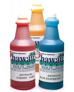 Gold Medal 1035 Hawaii's Finest Snow Cone Syrup Concentrate 1 qt. - Blue Raspberry