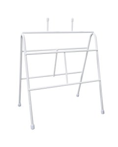 FoodHandler 11-030 Deli Bag Wire Saddle Pack Dispenser Rack / Stand 9-1/4" x 6-1/2" x 11-1/2" - White