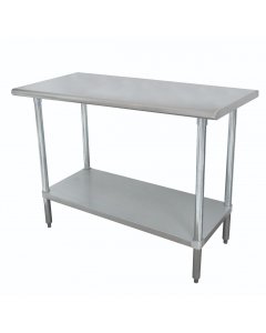 Culitek 16WT-308-E Economy 16-Gauge Stainless Steel Work Table with Adjustable Galvanized Undershelf and Legs 96" x 30"