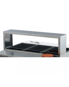 Vollrath 38055 Single Deck 5-Well Breath Guard SS Plexi, 76"
