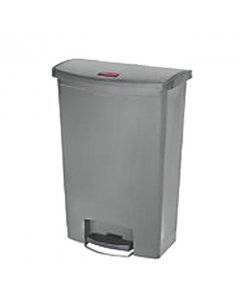 Rubbermaid 1883606 Slim Jim Resin Rectangular Front Step-On Trash Can 24 Gal. - Gray