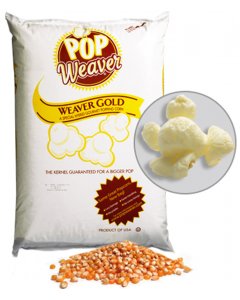 Gold Medal 2040WG Weaver Gold Hybrid Gourmet Butterfly Popcorn Kernels - 50 lb. Bag
