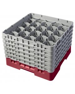   Cambro Glass Rack 20 Comp 6 Extender Gy/Cranberry