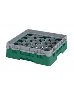   Cambro Glass Rack 20 Comp, 1 Extender Gray/Green