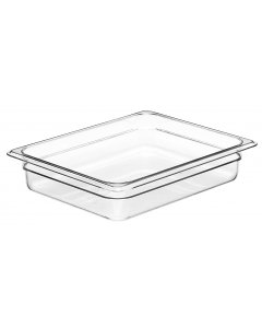 Cambro 22CW135 Camwear Polycarbonate Food Pan 2-1/2" Deep - 1/2 Size - Clear