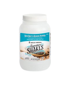 Gold Medal 2433 Signature Shakes Seasoning Shake-On Flavor - 4 lb. Jar - Sea Salt & Black Pepper