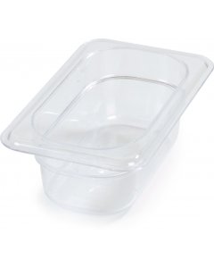 Carlisle 3068607 Food Pan Plastic 1/9 Size 2 1/2" Depth Clear , 6ea/cs