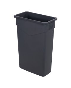 Carlisle 34202323 Trimline Heavy-Duty Slim Rectangular Waste Container / Trash Can 23 Gal. - Gray