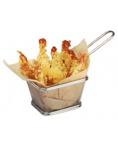 GET 4-81860 Specialty Servingware Stainless Steel Single Serving Fry Basket 4" x 3-1/4" x 2-1/4"H