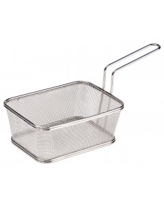 GET 4-818610 Specialty Servingware Stainless Steel Party Size Serving Fry Basket 8" x 6"x 5"