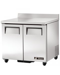 True TWT-36-HC 2-Section 2 Solid Door Worktop Refrigerator 36" - 115v