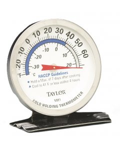Taylor Precision 5981N Professional Refrigerator / Freezer Thermometer with 2" Dial - (-30 to 70 Deg. F)