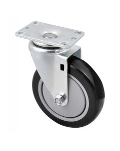 BK Resources 5SBR-1PT-PLY-TLB Swivel Plate Caster with Brake 5"