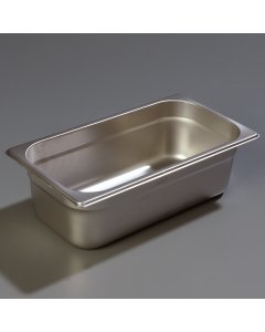 Carlisle 607134 Carlisle DuraPan Steamtable Pan SS 1/3 Size 4" Deep 