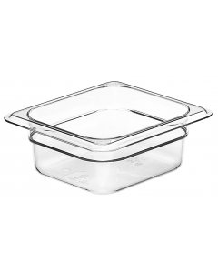 Cambro 62CW135 Camwear Polycarbonate Food Pan 2-1/2" Deep - 1/6 Size - Clear