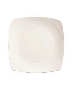 World Tableware 840-468S Porcelana Square Porcelain Coupe Plate 10-1/4" - Bright White - 12/Case
