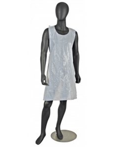 San Jamar 8706 Disposable Bib Apron 24" x 46" - White - 100/Box