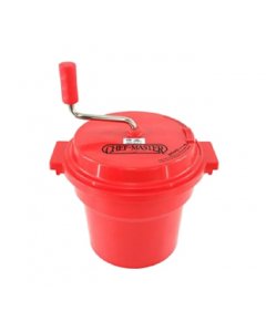 Chef Master 90012 Premium Plastic Manual Salad Dryer / Spinner with Brake 2-1/2 gal. - Red
