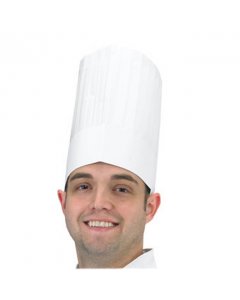 Chef Revival DCH100 Disposable Euro Chef Hat 9" Tall - White