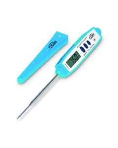CDN DTT450-B Waterproof Thin Tip Digital Probe / Pocket Thermometer with 2-3/4" Stem - Blue - -40 to 450 Degrees F