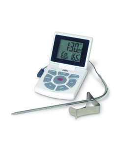 CDN DTTC-W Combo Digital Probe Thermometer, Timer & Clock - White - 14 to 392 Degrees F