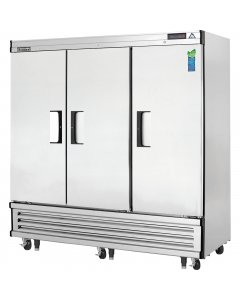 Everest Refrigeration EBF3 3-Section 3 Solid Swing Door Reach-In Freezer 75" - 230V