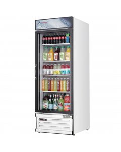 Everest Refrigeration EMGR24 Merchandiser Refrigerator White with One Glass Swing Door 29" - 115V