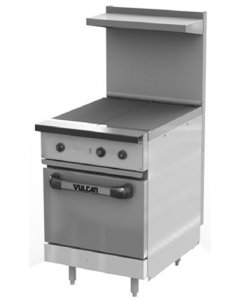Vulcan EV24S-2HT480 Endurance Electric Range with 2 Hot Tops and 1 Standard Oven Base 24" - 480V