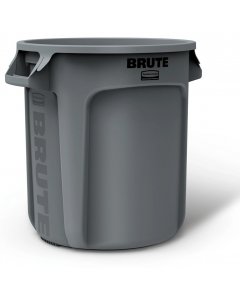 Rubbermaid FG261000GRAY Vented BRUTE Round Container 10 Gal. - Gray