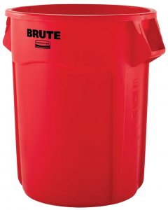Rubbermaid FG265500RED Vented BRUTE Round Container 55 Gal. - Red