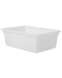 Rubbermaid FG350000WHT Polyethylene Food / Tote Box 26" x 18" x 9"D - 12-1/2 Gal. - White - 6/Case
