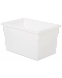 Rubbermaid FG350100WHT Polyethylene Food / Tote Box 26" x 18" x 15"D - 21-1/2 Gal. - White