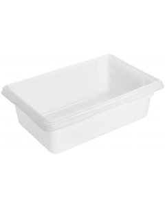 Rubbermaid FG350900WHT Polyethylene Food / Tote Box 18" x 12" x 6"D - 3-1/2 Gal. - White