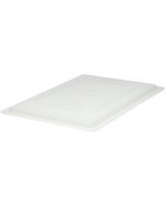 Rubbermaid FG351000WHT Polyethylene Food / Tote Box Lid 18" x 12" - White