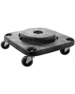 Rubbermaid FG353000BLA BRUTE Plastic Square Trash Can Dolly 17-1/4" - Black - 250 lb Capacity - for 3526 and 3536 Containers