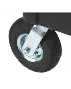 Rubbermaid FG4592000000 Pneumatic Rigid and Swivel Plate Casters for Rubbermaid Carts 8" - 4/Set