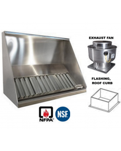 JRSVHC5-FF 5ft Jean's Concession Vent Hood with Exhaust Fan and Flashing 