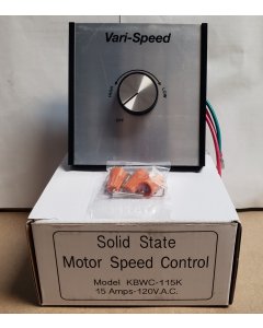 CaptiveAir KBWC-115K Solid State Motor Speed Control with Vari-Speed Dial for AC Fan - 15 Amps, 120 V.A.C.