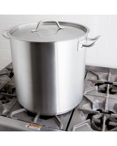 Vollrath 3509 Optio Stainless Steel Stock Pot with Cover-38 Qt.