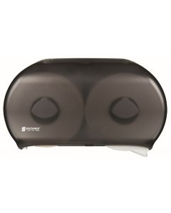 San Jamar R4000TBK Twin JBT Classic Bath Tissue Dispenser - Translucent Black Pearl - Holds (2) 9" Jumbo Rolls