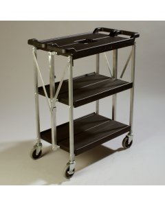 Carlisle SBC152103 Carlisle Fold Utility Cart 3 Level 350 lb Black 