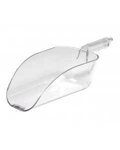 Cambro SCP64CW135 Camwear Polycarbonate Flat Bottom Scoop 64 oz. - Clear