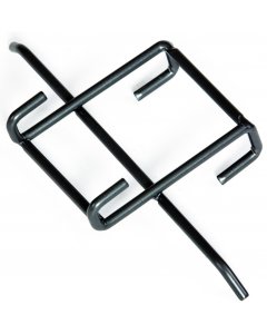 GET WB-HOOK-MG Urban Renewal Metal Hook for Wire Baskets and Stands - Gray - 6/Case
