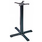 G&A Commercial Seating B2222 B Series Cast Iron Dining Height 4-Prong Spider Table Base with 22" x 22" Spread and 3" dia. Column - Black