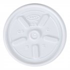 Phillips Distribution PD1504 Dart Solo 12JL White Plastic Vented Lid for 12 oz. Foam Cups & Containers - 1000/Case