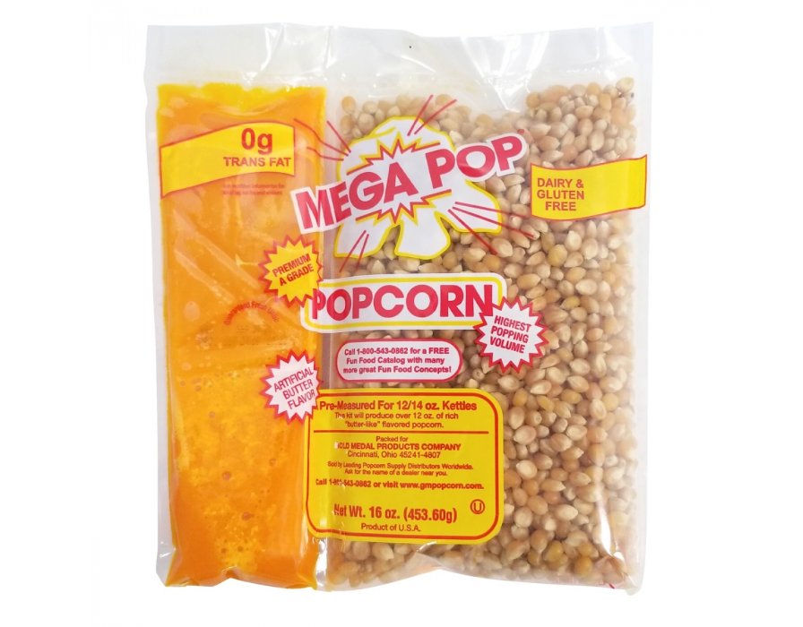 8 oz Popcorn Portion Packs 24/cs.for commercial popcorn machines